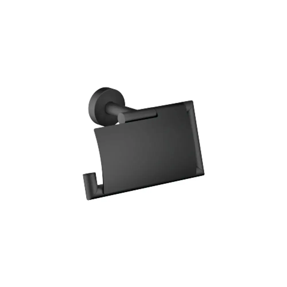 DORNBRACHT Papierrollenhalter mit Deckel SERIENSPEZIFISCH 83510979 Schwarz matt, 83510979-33 Galeriebild 1